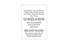 Etiquetas de composição têxtil Model TC-M301