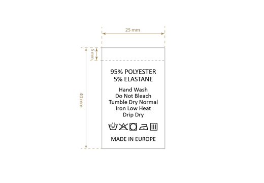 Etiqueta de composição Model TC-M178