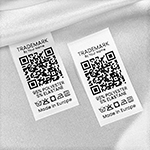 Etiqueta de lavagem e Código QR Model TC-M183
