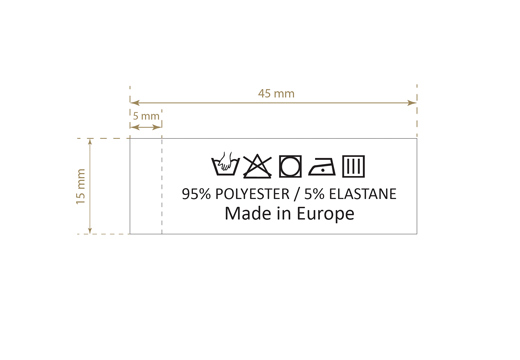 Etiqueta de composição Model TC-M407