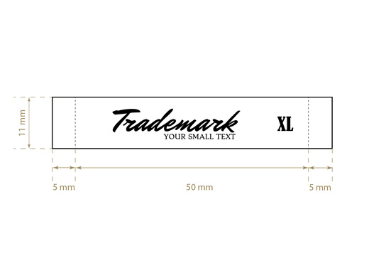 Etiqueta bordada para roupas Common Style Model WL-M27