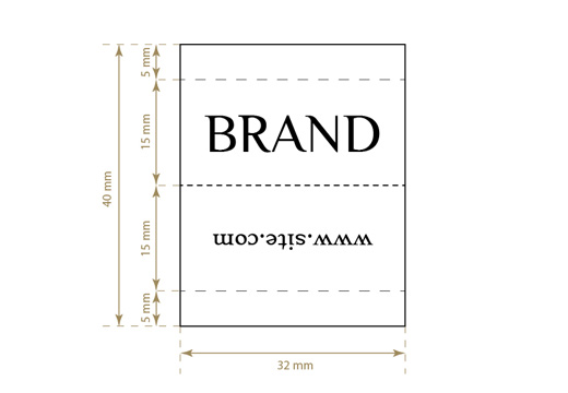 Etiqueta bordada para roupas Whim Style Model WL-M41
