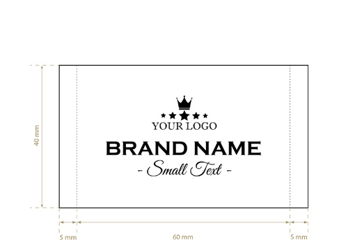 Etiqueta tecida Portly Style Model WL-M70